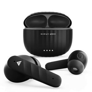 Boult Audio X45 Truly Wireless in Ear Earbuds with 40H Playtime, 45ms Low Latency Gaming, 4 Clear Calling ENC Mic, 13mm Drivers, Type C Fast Charging, Bluetooth 5.3 Ear Buds TWS, IPX5 Earpods (Black)
