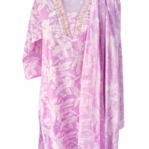 Women’s Pink Floral Printed Kurta Set with Dupatta – Elegant Ethnic Wear
