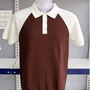 Men’s Brown & White T-Shirt – Premium Casual Half Sleeve Cotton Tee ! 5 Colors available