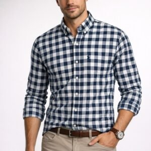 Men’s Checkered Casual Shirt – Cotton Regular Fit Stylish Shirt for Men