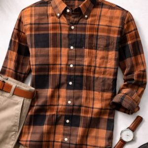 Men’s Checkered Shirt – Casual Cotton Stylish Full Sleeve Shirt for Men