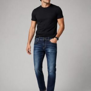 Men’s Slim Fit Blue Denim Jeans – Stretchable Casual Stylish Everyday Wear
