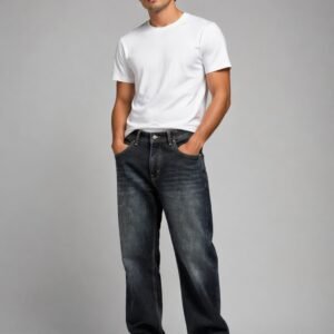 Men’s Dark Wash Denim Jeans – Casual Regular Fit Stylish Jeans for Daily Wear