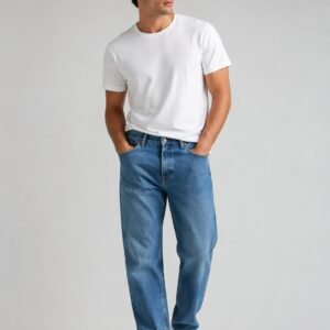 Men’s Regular Fit Blue Denim Jeans – Comfortable Casual Wear Stretchable Straight Fit Jeans for Daily Use