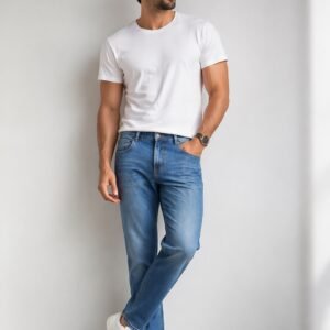 Men’s Slim Fit Blue Denim Jeans – Stretchable Casual Stylish Pants for Daily Wear