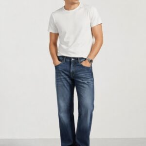 Men’s Blue Denim Jeans – Classic Straight Fit Casual Stylish Jeans for Daily Wear