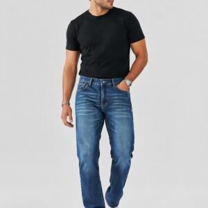 Men’s Slim Fit Blue Denim Jeans – Stretchable Casual Regular Wear Pants