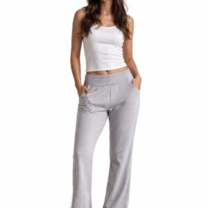 Women’s High Waist Flare Pants with Front Welt Pockets – Stretch Fit Formal Trousers