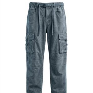Men’s Cargo Pants – Elastic Waist Relaxed Fit Utility Trousers with Multi Pockets